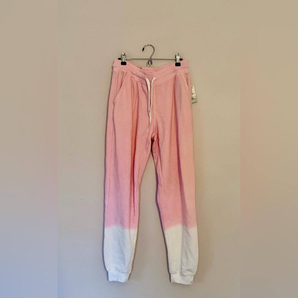 Dreamsicle NWT Pink & White Tie Dye Jogger Sweatpants Size Large